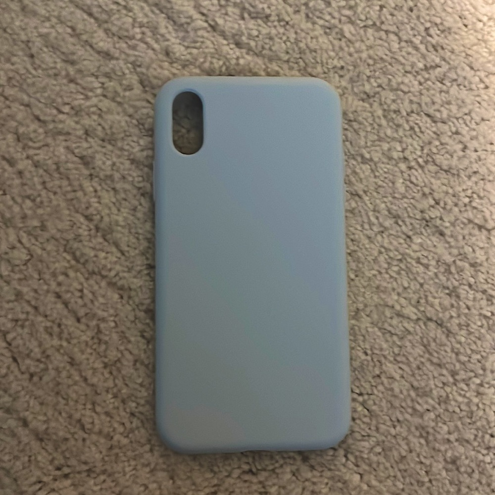 Silicone baby blue iphone xr case